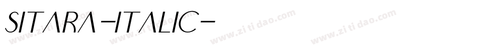 Sitara-Italic字体转换