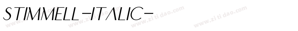 Stimmell-Italic字体转换