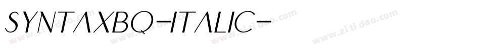 SyntaxBQ-Italic字体转换