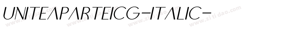 UniteAparteICG-Italic字体转换