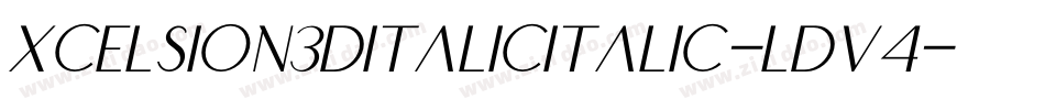 Xcelsion3DItalicItalic-LdV4字体转换