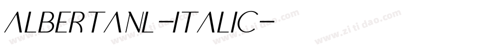 AlbertanL-Italic字体转换