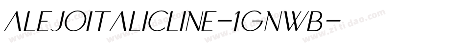 AlejoItalicLine-1GnWB字体转换