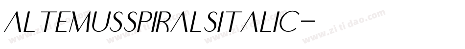 AltemusSpiralsItalic字体转换