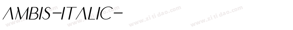 Ambis-Italic字体转换
