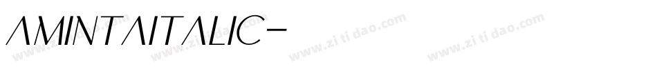 AmintaItalic字体转换