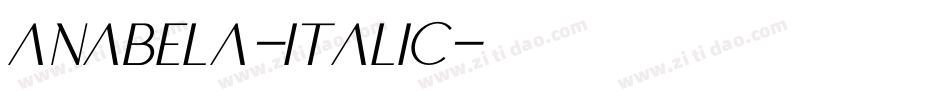 Anabela-Italic字体转换