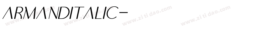 ArmandItalic字体转换