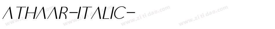 Athaar-Italic字体转换