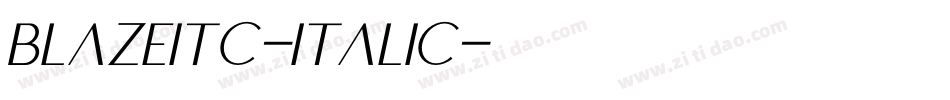 BlazeITC-Italic字体转换