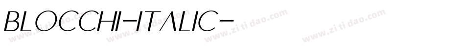 Blocchi-Italic字体转换