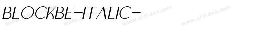 BlockBE-Italic字体转换