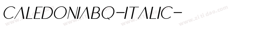CaledoniaBQ-Italic字体转换