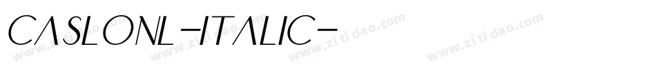 CaslonL-Italic字体转换 CaslonL-Italic字体转换