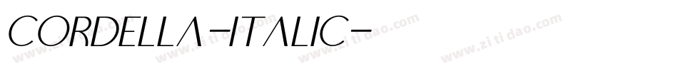 Cordella-Italic字体转换