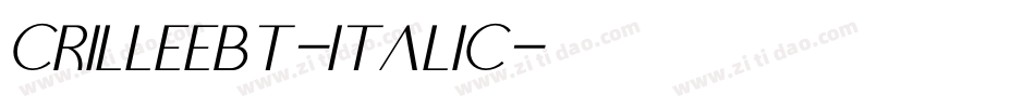 CrilleeBT-Italic字体转换