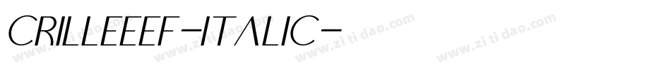 CrilleeEF-Italic字体转换