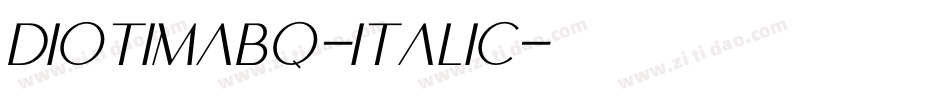 DiotimaBQ-Italic字体转换