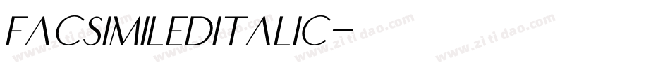 FacsimiledItalic字体转换