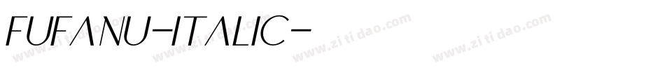 Fufanu-Italic字体转换