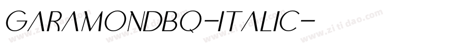 GaramondBQ-Italic字体转换