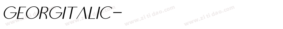 GeorgItalic字体转换