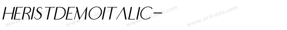 HeristDEMOItalic字体转换