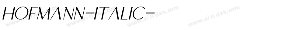 Hofmann-Italic字体转换