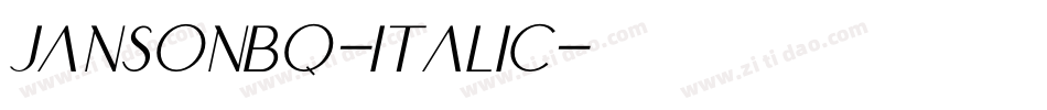 JansonBQ-Italic字体转换