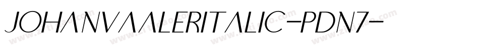 JohanvaalerItalic-Pdn7字体转换