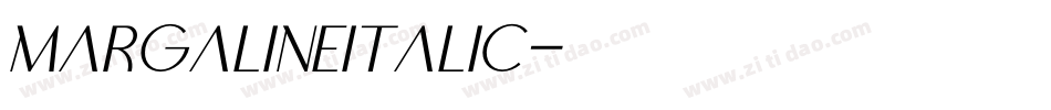 MargalineItalic字体转换
