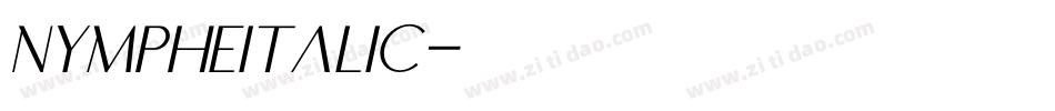 NympheItalic字体转换