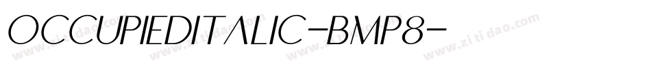 OccupiedItalic-BmP8字体转换