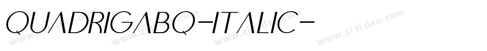 QuadrigaBQ-Italic字体转换