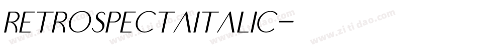 RetrospectaItalic字体转换