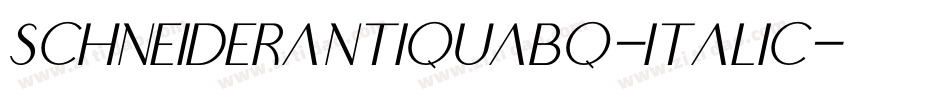 SchneiderAntiquaBQ-Italic字体转换