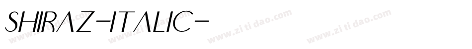 Shiraz-Italic字体转换