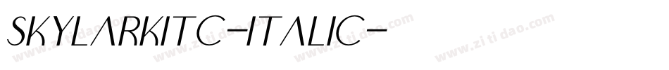 SkylarkITC-Italic字体转换
