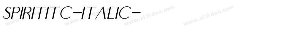 SpiritITC-Italic字体转换
