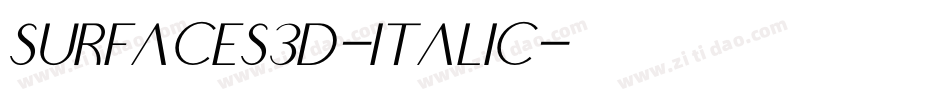 Surfaces3D-Italic字体转换