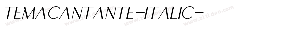TemaCantante-Italic字体转换