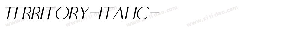 Territory-Italic字体转换