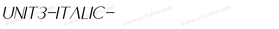 Unit3-Italic字体转换