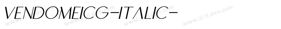 VendomeICG-Italic字体转换