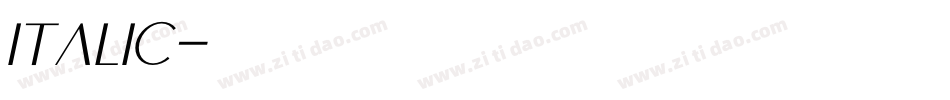 italic字体转换