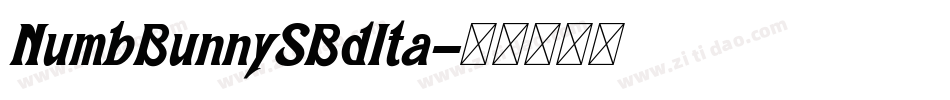 NumbBunnySBdIta字体转换