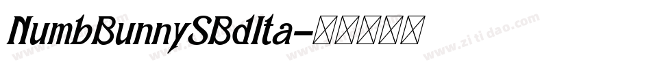 NumbBunnySBdIta字体转换
