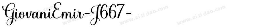 GiovaniEmir-J667字体转换