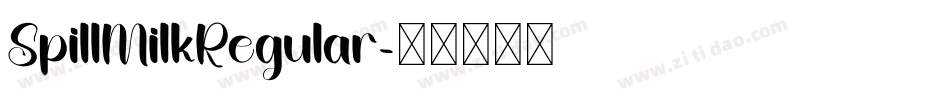 SpillMilkRegular字体转换