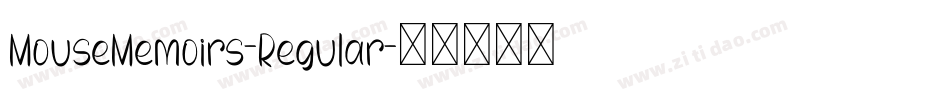 MouseMemoirs-Regular字体转换